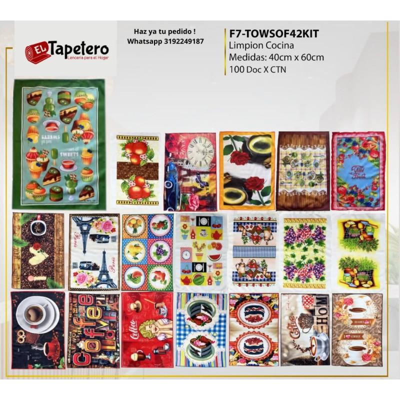 Limpión de cocina estampado